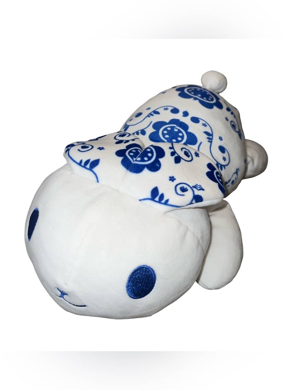 Mewaii Lannie Blue White Floral Bunny Rabbit Plush Pillow Plush